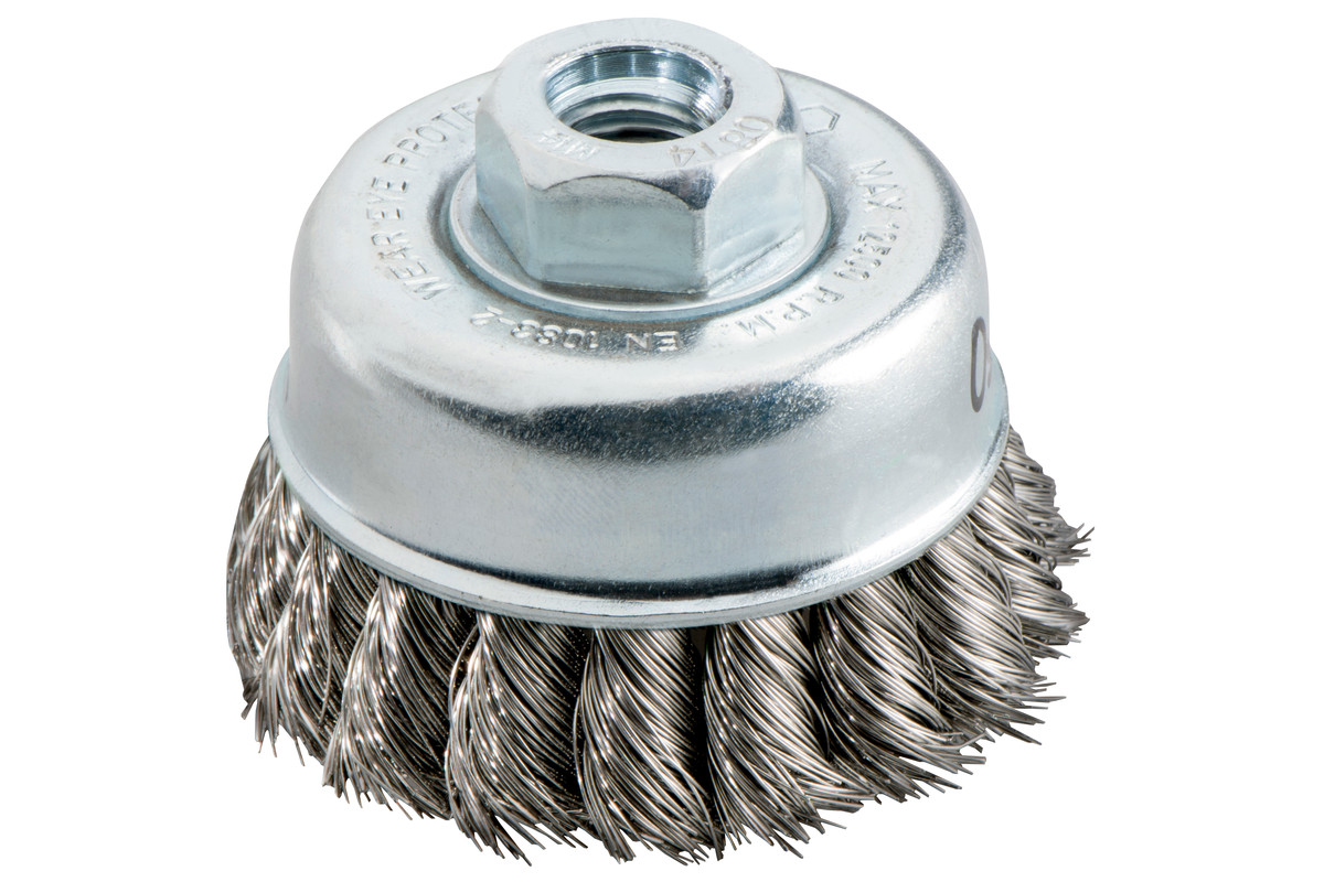Topfbürste 100x0,5 mm/ M 14, Stahl, gezopft (623711000) 