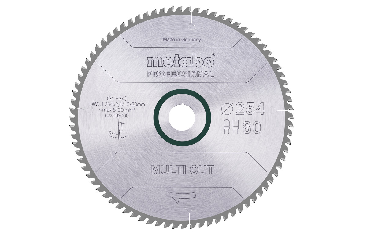 Sägeblatt "multi cut - professional", 254x30, Z80 FZ/TZ, 5° (628093000) 