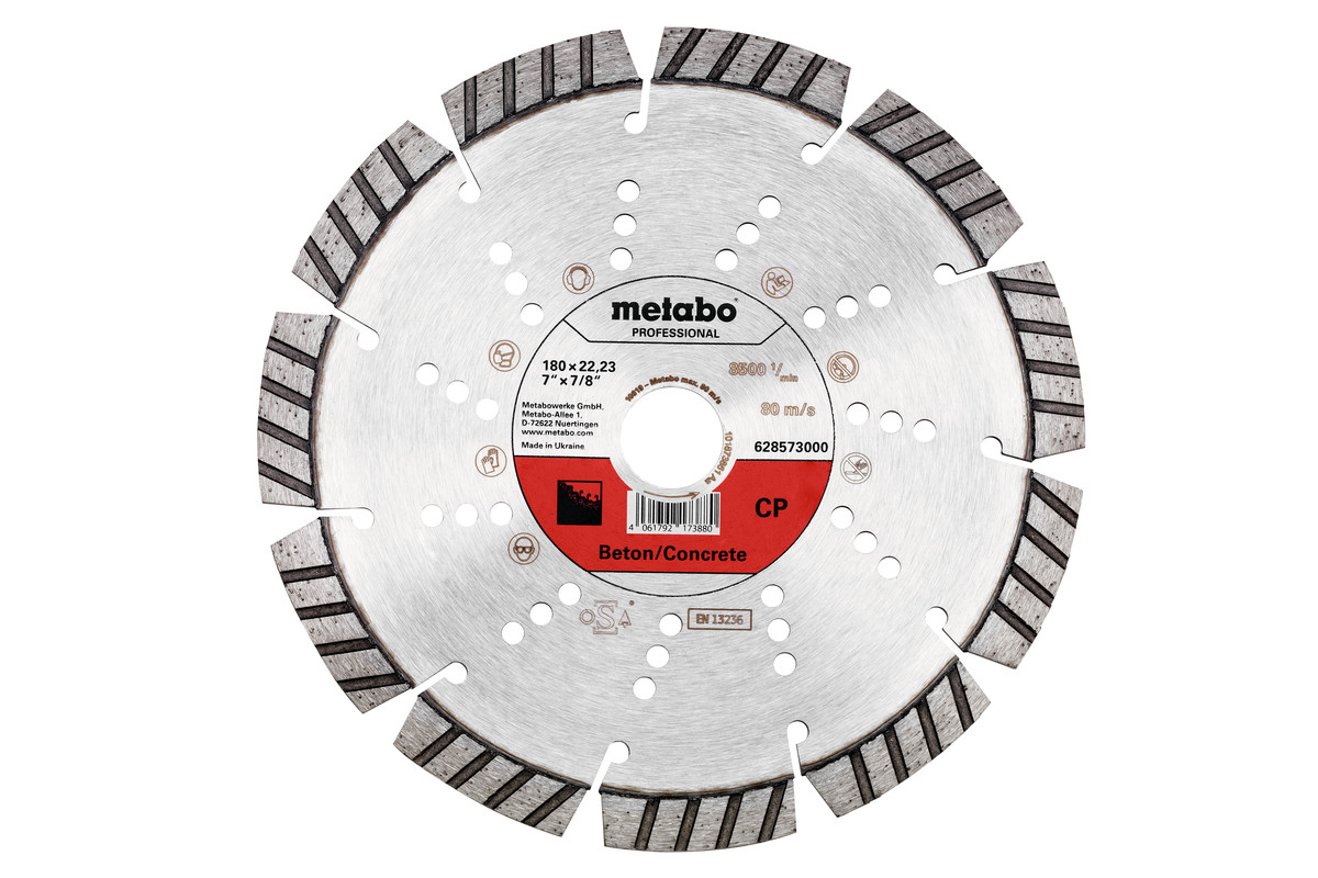 Diamanttrennscheibe 180x22,23mm, "CP", Beton "professional"  (628573000) 