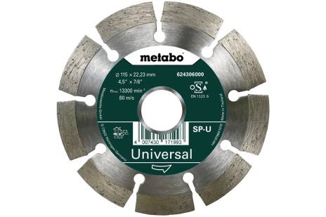 Diamanttrennscheibe - SP - U, 115x22,23mm / B (624295000)