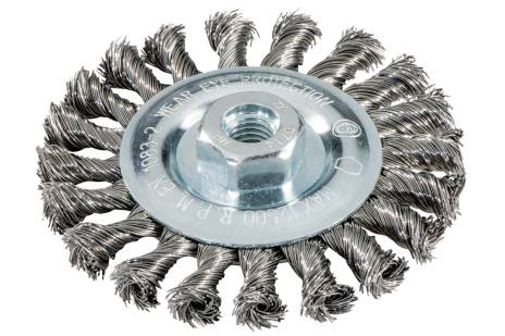 Rundbürste 115x0,5x10 mm / M 14, Edelstahl, gezopft (626778000)