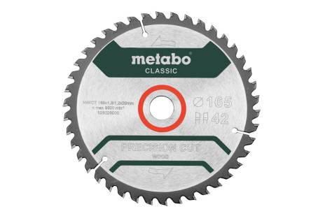 Sägeblatt "precision cut wood - classic"", 165x20 Z42 WZ 5° (628026000)