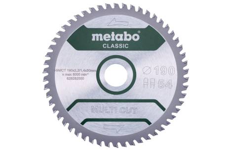 Sägeblatt "multi cut - classic", 190x30 Z54 FZ/TZ 5° /B (628663000) 