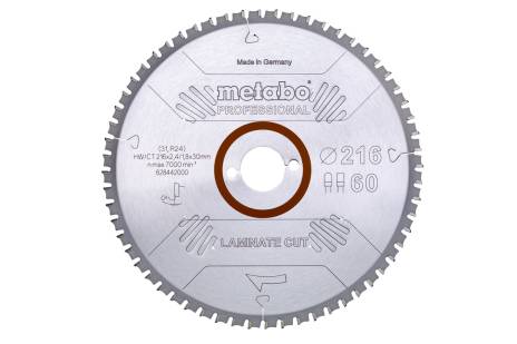 Sägeblatt "laminate cut - professional", 216x30 Z60 FZ/TZ 0°  (628442000)